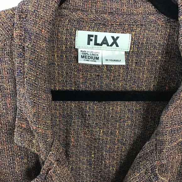 FLAX linen jacket multicolor size M - Picture 2 of 3